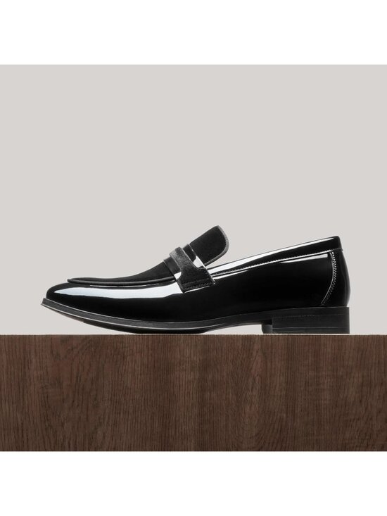 Bruno Marc Men\'s Black Faux Leather Loafer Slip On Tuxedo Classic Formal Shoes main image 4